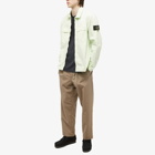 Stone Island Men's Supima Cotton Twill Stretch-TC Zip Shirt Jacket in Light Green