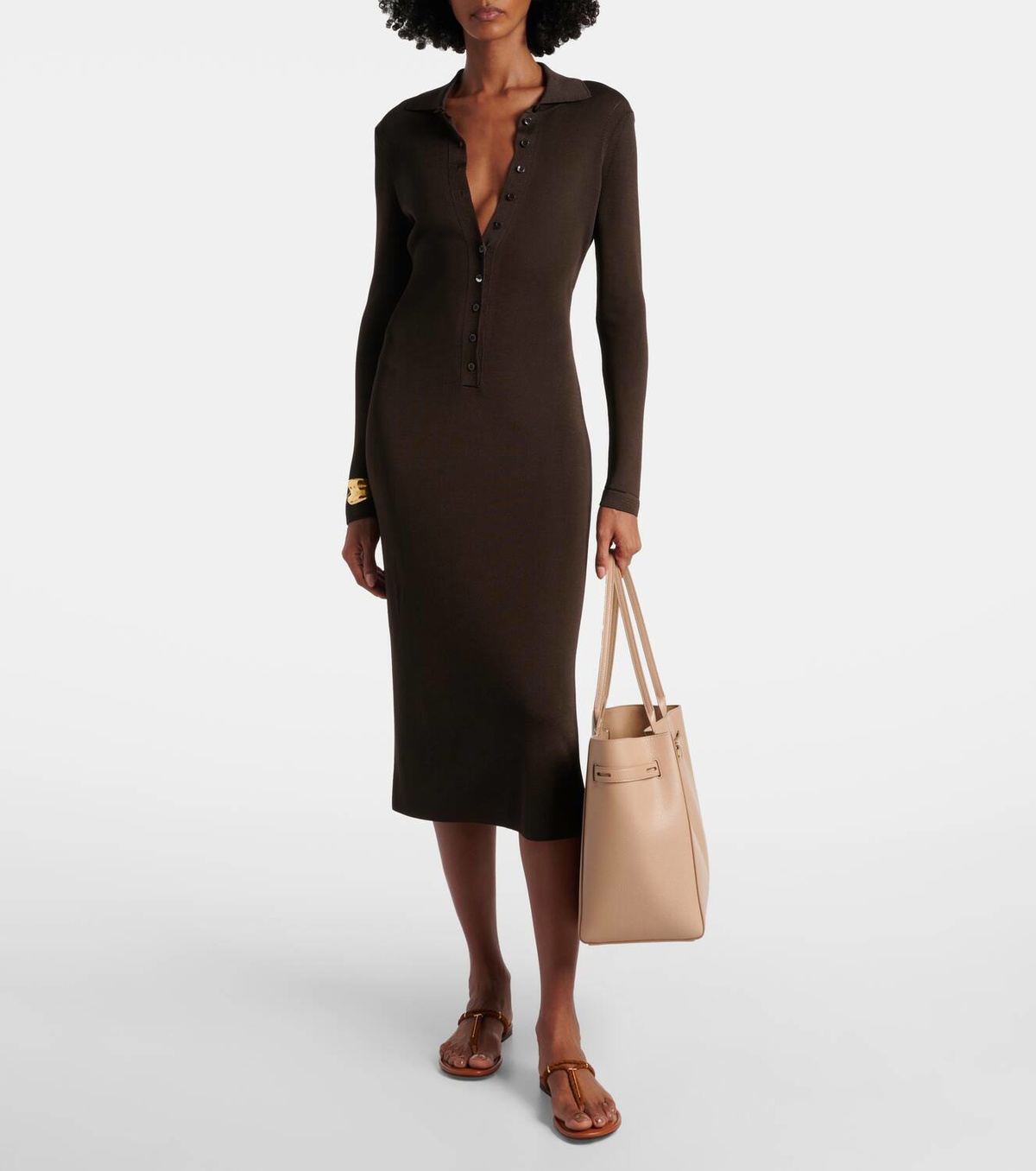 Tom Ford Braided leather thong sandals