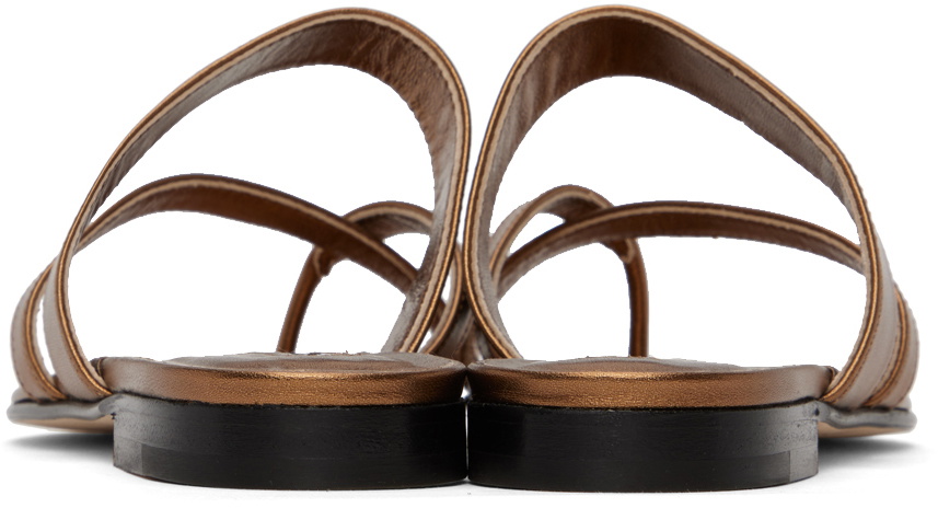 Manolo Blahnik Bronze Susa Sandals Manolo Blahnik