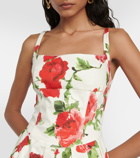 Carolina Herrera Floral cotton-blend minidress