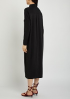 Eileen Fisher Stretch-jersey Midi Shirt Dress Black