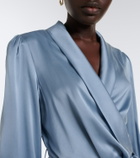 Zimmermann Silk satin wrap dress