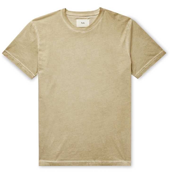 Photo: Folk - Assembly Cotton-Jersey T-Shirt - Neutrals