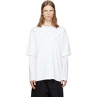 Simone Rocha White Ruffle Slash Layered Long Sleeve T-shirt