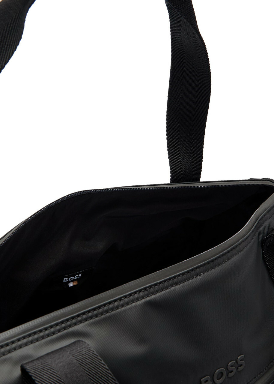 Boss Stenson Logo Coated Faux Leather Holdall - Black - One Size
