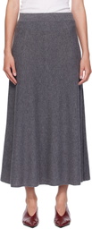 LISA YANG Gray Torie Midi Skirt