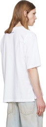 Dsquared2 White Smiley Dyed & Destroyed Loose Fit T-shirt