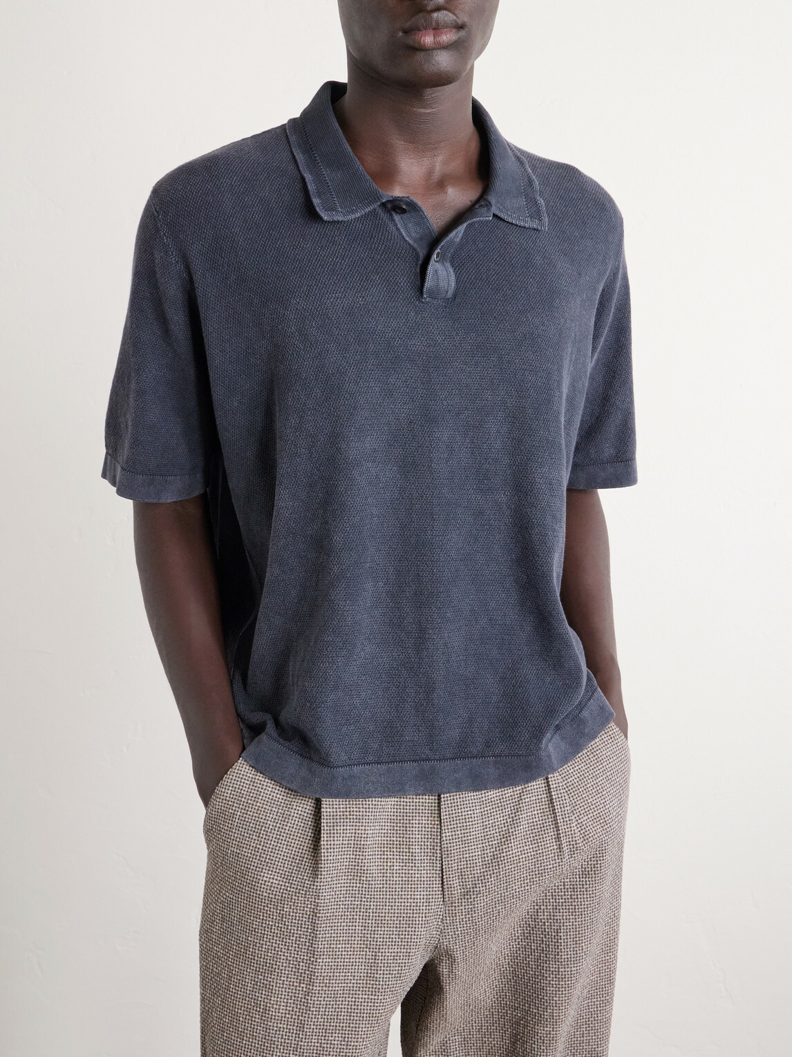 Corridor - Cotton-Piqué Polo Shirt - Black