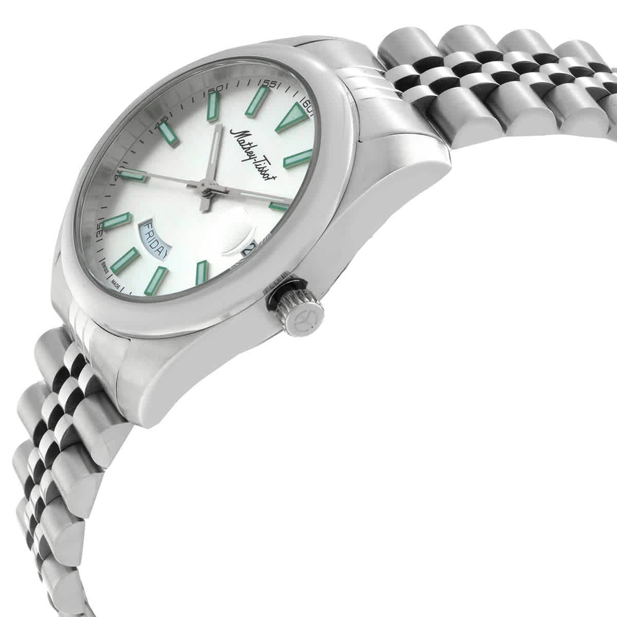 Mathey-Tissot Mathy Day-Date Quartz Silver Dial Ladies Watch D510AS