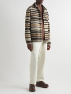 De Bonne Facture - Wool-Jacquard Shirt Jacket - Brown