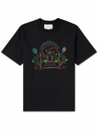 Casablanca - Rainbow Crayon Temple Logo-Print Cotton-Jersey T-Shirt - Multi