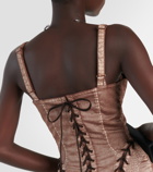 Jean Paul Gaultier x KNWLS denim corset minidress