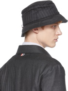 Thom Browne SSENSE Exclusive Gray Wool Bucket Hat