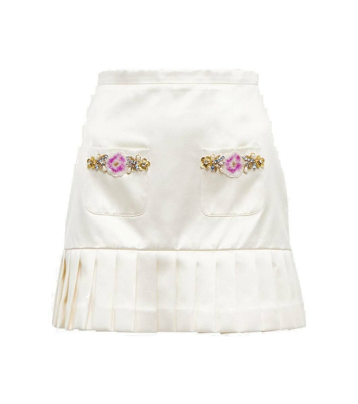 Photo: Miss Sohee Embellished silk miniskirt