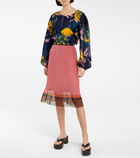 Dries Van Noten - Pleated midi skirt