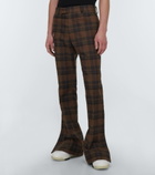 Amiri - Checked flared cotton-blend pants