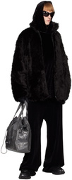 Balenciaga Black Insulated Faux-Fur Jacket