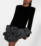 Alexandre Vauthier Ruffled velvet minidress