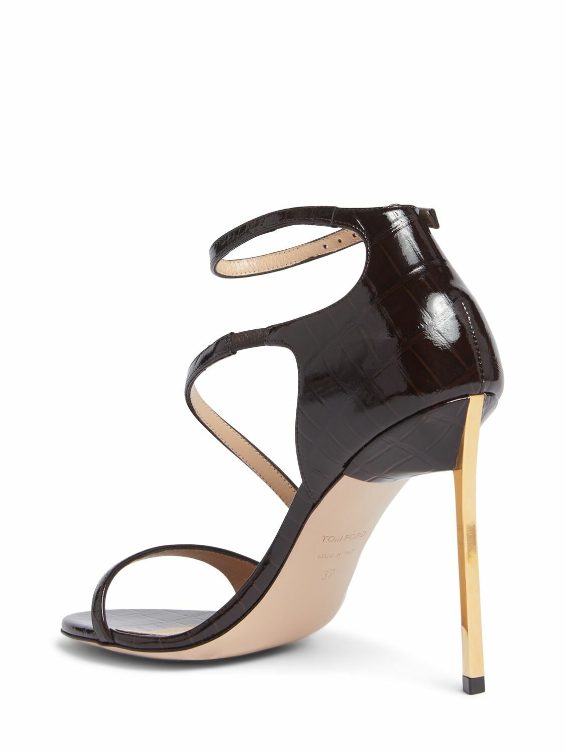 TOM FORD 105mm Newton Croc Embossed Sandals TOM FORD