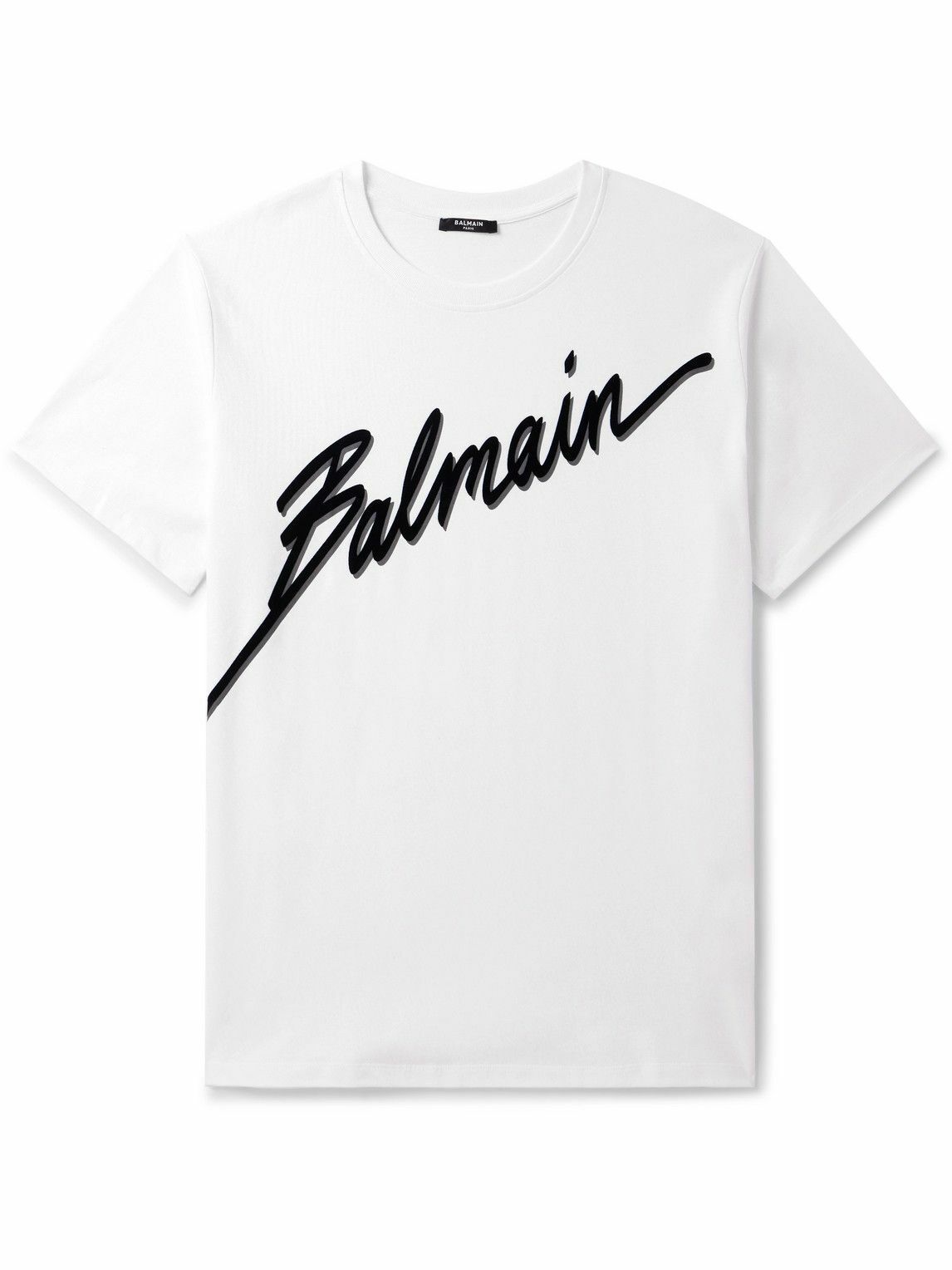 Balmain White 'Balmain Signature' T-Shirt Balmain