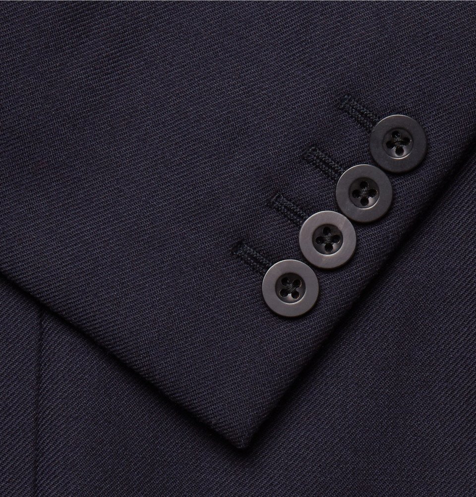 Mr P. - Navy Unstructured Worsted Wool Blazer - Men - Navy Mr P.