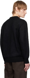 WACKO MARIA Black Mohair Crew Neck Sweater