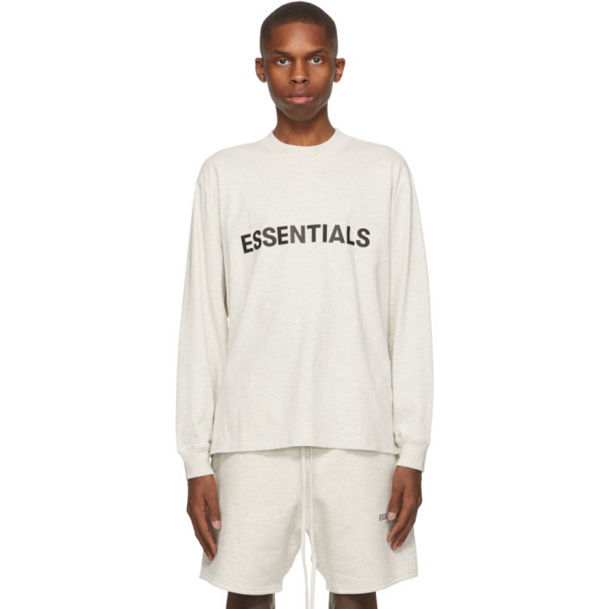 Photo: Essentials Grey Logo Long Sleeve T-Shirt
