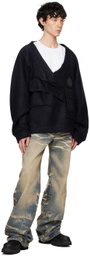 Who Decides War Navy Gathered Collegiate Sweater