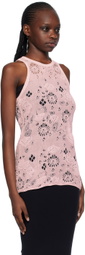Olēnich Pink Racer Back Tank Top