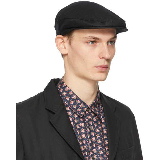 Comme des Garcons Shirt Black Lochcarron Edition Wool Flat Cap Comme ...