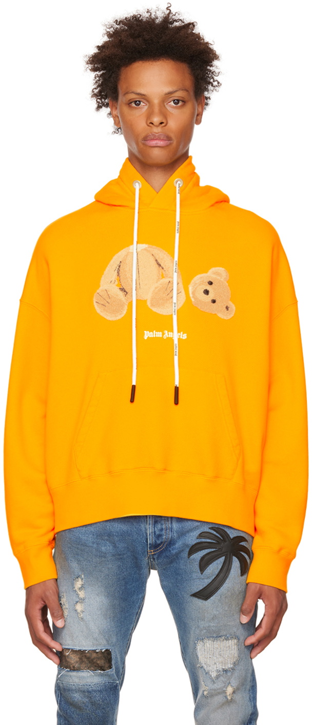 Palm Angels Yellow Bear Hoodie Palm Angels