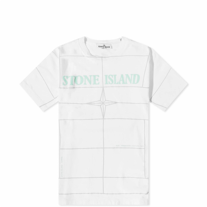 Photo: Stone Island Junior Grid Graphic Logo T-Shirt in White