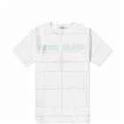 Stone Island Junior Grid Graphic Logo T-Shirt in White