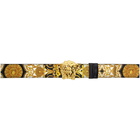 Versace Reversible Black and Gold Printed Medusa Belt