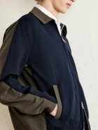 Sacai - Knitted and Shell Jacket - Blue