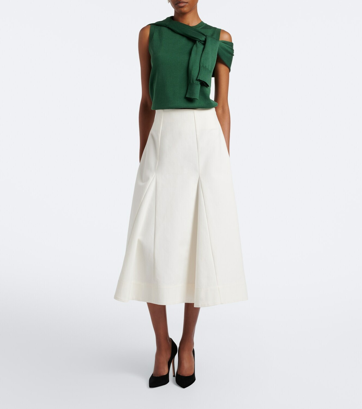 Carolina Herrera Silk and cotton tank top