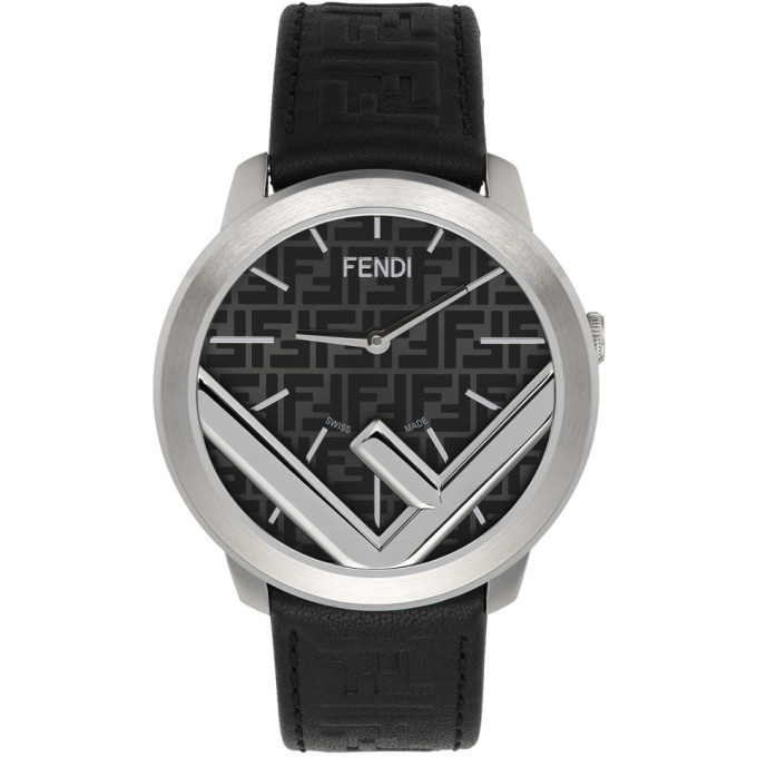 Fendi Black and Silver Run Away F is Fendi Watch Fendi display picture 3