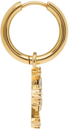Dolce & Gabbana Gold Single Crystal Cross Earring