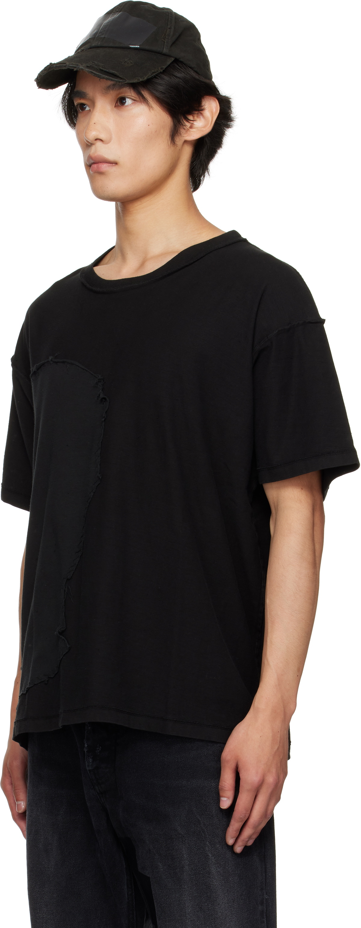 ALEXANDER DIGENOVA Black Scrap Inside Out T-shirt