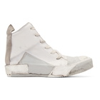 Boris Bidjan Saberi Grey Kangaroo High-Top Sneakers