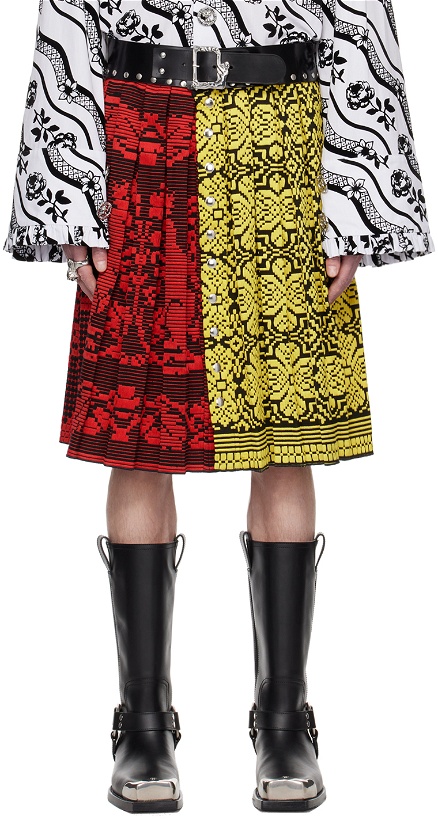 Photo: Chopova Lowena Red & Yellow Ixora Skirt