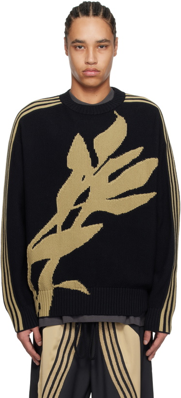 Photo: Song for the Mute Black adidas Originals Edition 005 Crew Knit Sweater