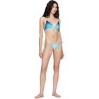 Casablanca Blue & Green Gradient String Beaded Bikini Bottom
