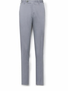 Canali - Straight-Leg Cotton-Blend Suit Trousers - Blue