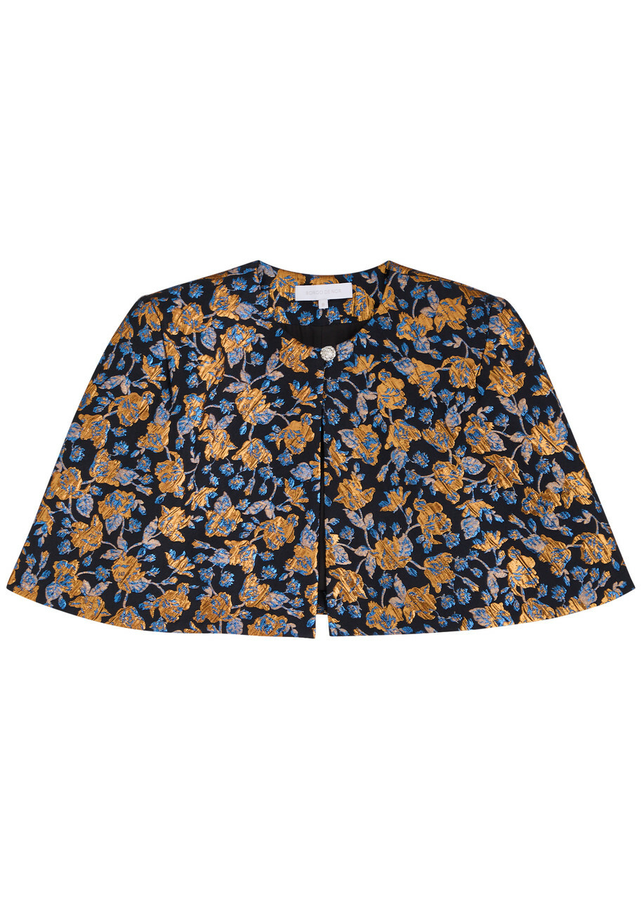 Borgo DE Nor Merryn Floral Brocade Cape Multicoloured