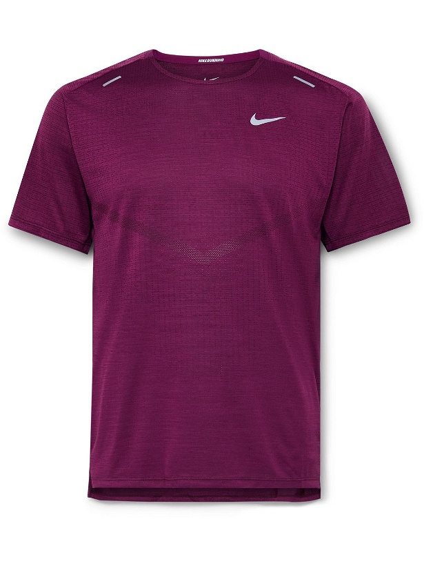 Photo: Nike Running - Recycled Dri-FIT ADV Techknit Ultra T-Shirt - Burgundy