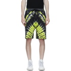 Valentino Black and Green Pop Skin Printed Shorts