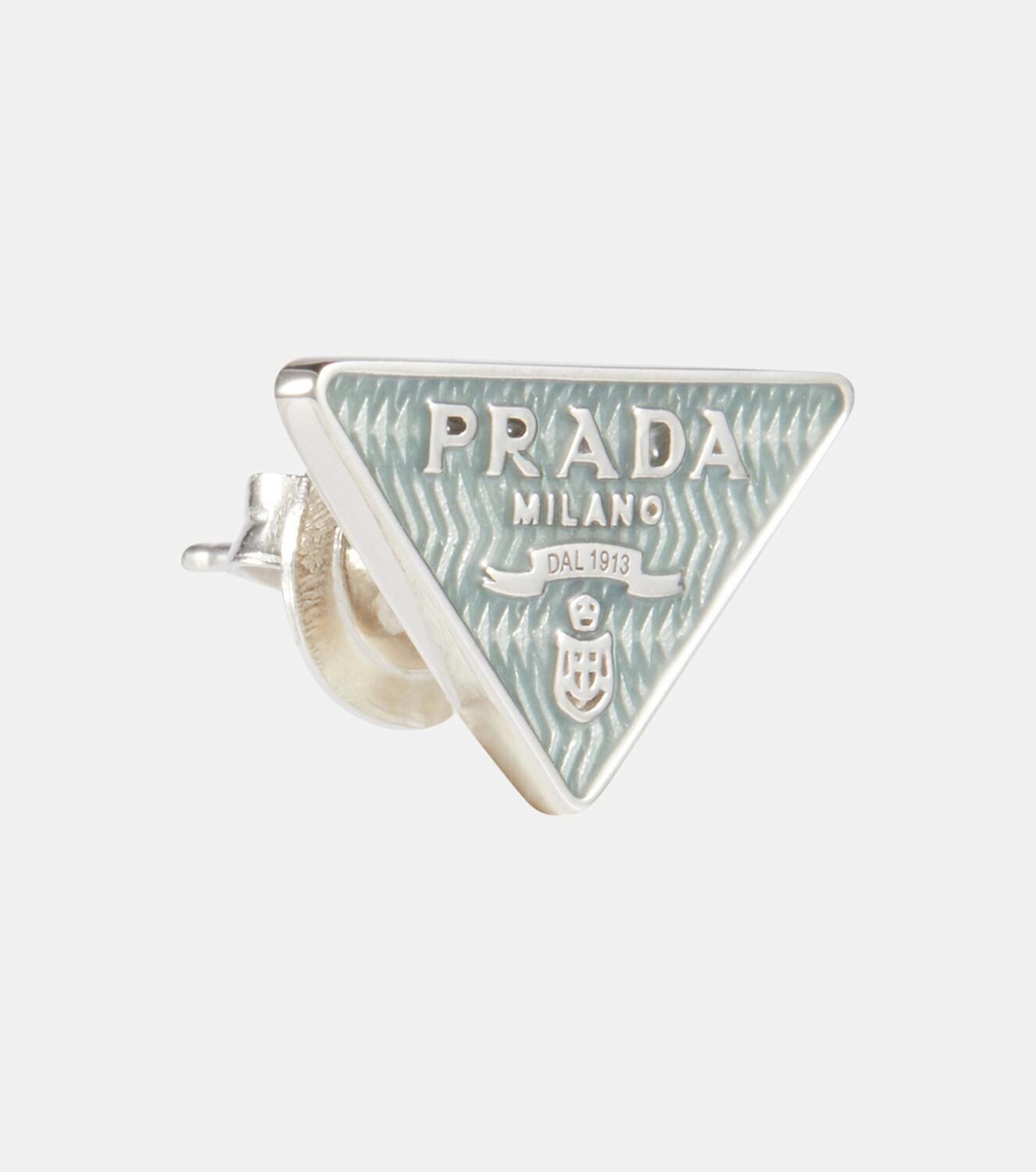 Prada Smalto embellished logo earrings