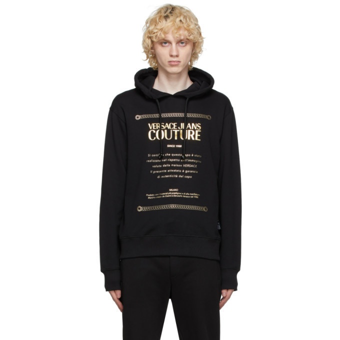 Photo: Versace Jeans Couture Black Warranty Label Hoodie