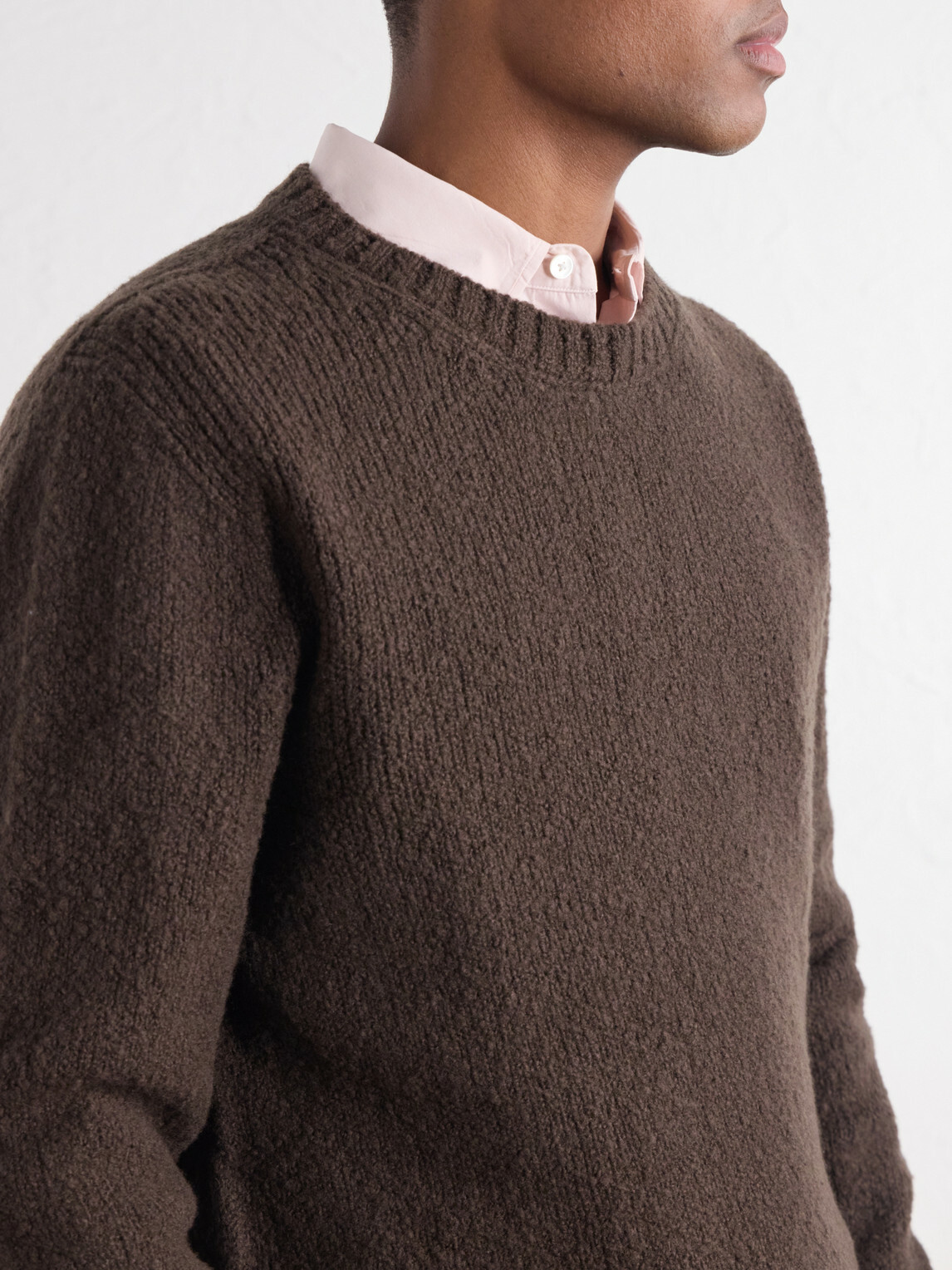 De Bonne Facture - Ribbed Wool Sweater - Brown
